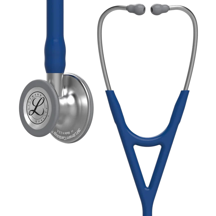 3M™ Littmann® Cardiology IV™ Stethoscope, 6154, Standard-Finish Chestpiece, Navy Blue Tube, Stainless Stem