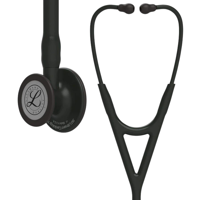 3M™ Littmann® Cardiology IV™ Stethoscope, 6163, Black-Finish Chestpiece, Black Tube, Black Stem