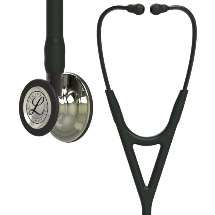 3M™ Littmann® Cardiology IV™ Stethoscope, 6179, Champagne-Finish Chestpiece, Black Tube