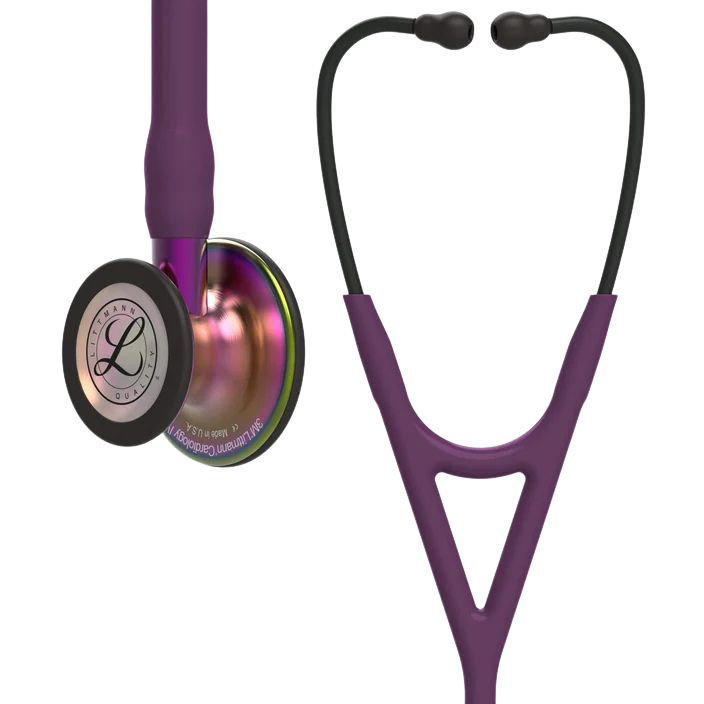 3M™ Littmann® Cardiology IV™ Stethoscope, 6205, Rainbow-Finish Chestpiece, Plum Tube, Violet Stem