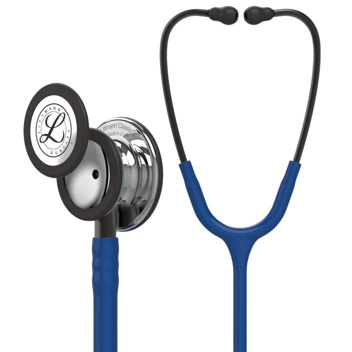 3M™ Littmann® Classic III™ Monitoring Stethoscope, 5863, Mirror - Finish Chestpiece, Navy Blue Tube