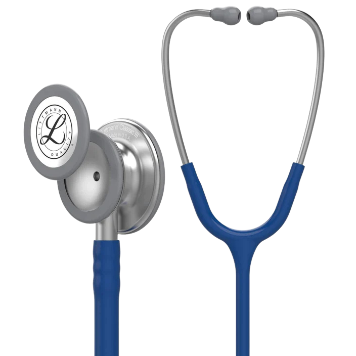 3M™ Littmann® Classic III™ Stethoscope, 5622, Standard-Finish Chestpiece, Navy Blue Tube