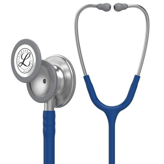 3M™ Littmann® Classic III™ Stethoscope, 5622, Standard-Finish Chestpiece, Navy Blue Tube