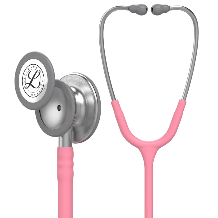 3M™ Littmann® Classic III™ Stethoscope, 5633, Standard-Finish Chestpiece, Pearl Pink Tube