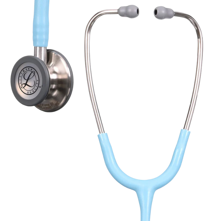 3M™ Littmann® Classic III™ Stethoscope, 5912C, Stainless-Finish Chestpiece, Satin Marine Blue Tube
