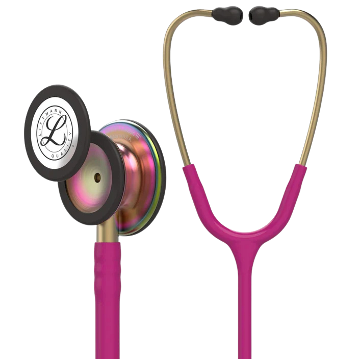 3M™ Littmann® Classic III™ Stethoscope, Rainbow-Finish, Raspberry Tube, 27 inch, 5806