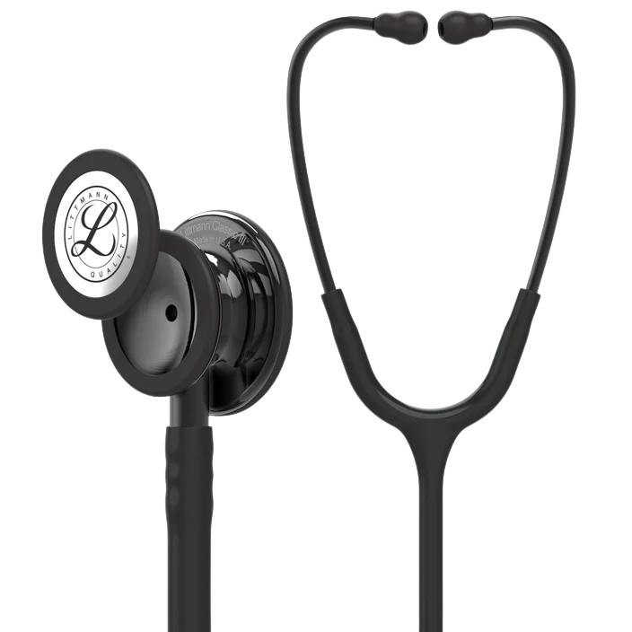 3M™ Littmann® Classic III™ Stethoscope, Smoke-Finish Chestpiece, Black Tube, 5811