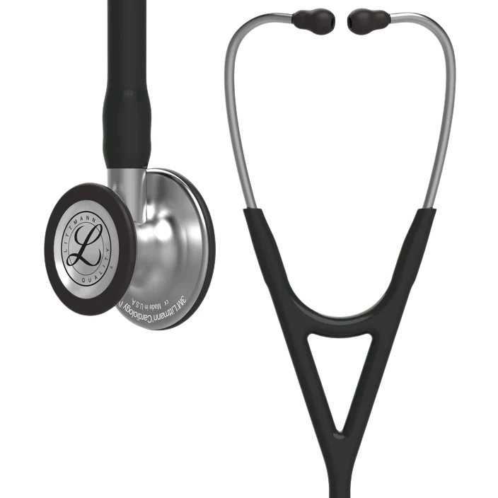 3M™ Littmann® Cardiology IV™ Diagnostic Stethoscope, 6152, Standard-Finish Chestpiece, Black Tube