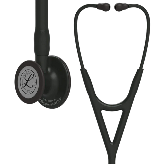3M™ Littmann® Cardiology IV™ Stethoscope, 6163, Black-Finish Chestpiece, Black Tube, Black Stem