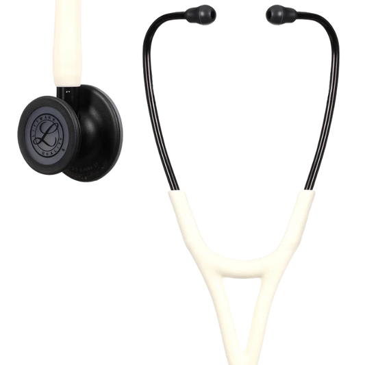 3M™ Littmann® Cardiology IV™ Stethoscope, 6186C Diagnostic Stethoscope, Black Matte-finish Chestpiece, Satin Alabaster Tube
