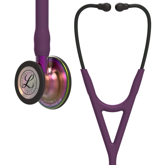 3M™ Littmann® Cardiology IV™ Stethoscope, 6205, Rainbow-Finish Chestpiece, Plum Tube, Violet Stem