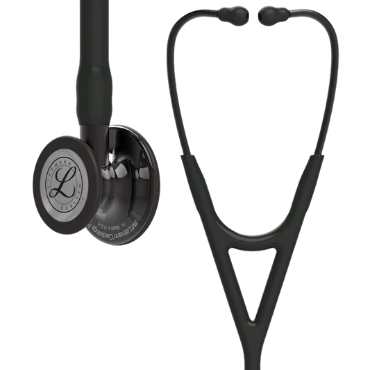 3M™ Littmann® Cardiology IV™ Stethoscope, High Polish Smoke Chestpiece, Black Tube, Black Stem and Headset, 6232
