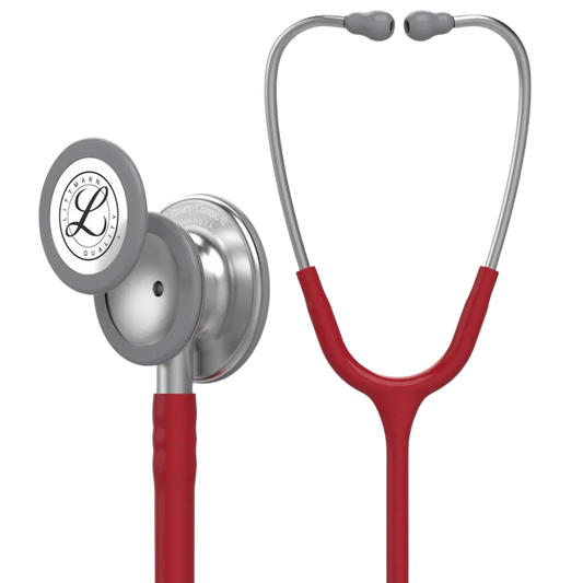 3M™ Littmann® Classic III™ Stethoscope, 5627, Standard-Finish Chestpiece, Burgundy Tube