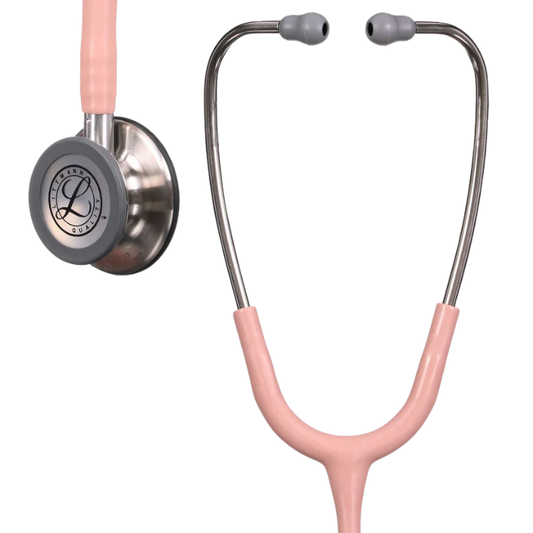 3M™ Littmann® Classic III™ Stethoscope, 5910C, Stainless-finish Chestpiece, Satin Champagne Rose Tube
