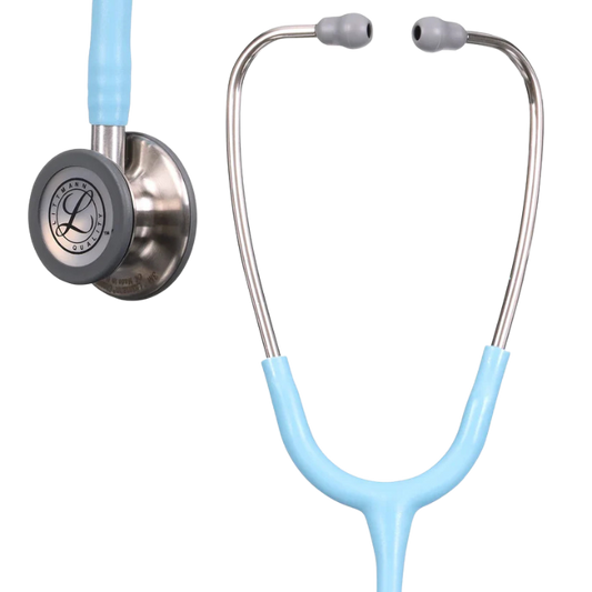 3M™ Littmann® Classic III™ Stethoscope, 5912C, Stainless-Finish Chestpiece, Satin Marine Blue Tube